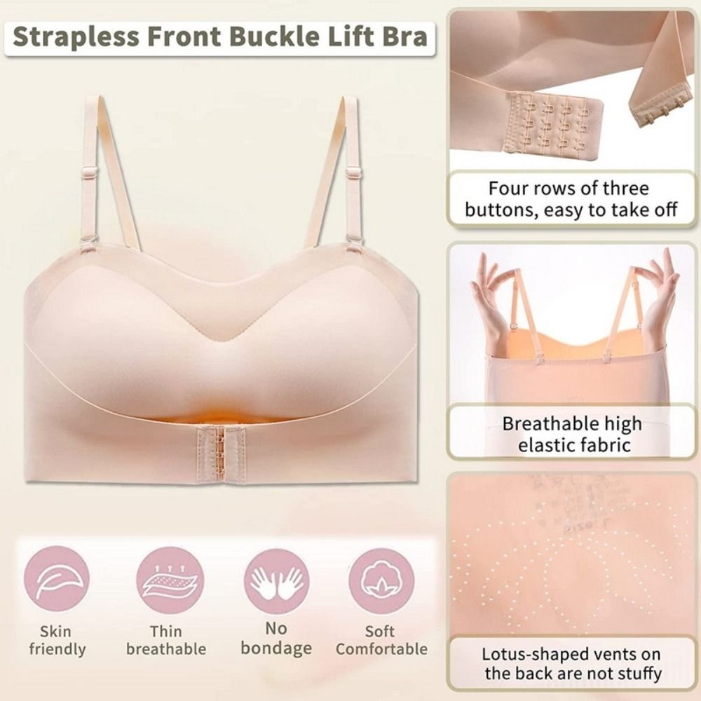 Bralette Wireless Soft - 소프트 푸쉬업 스트랩리스 인비저블 브라 논슬립