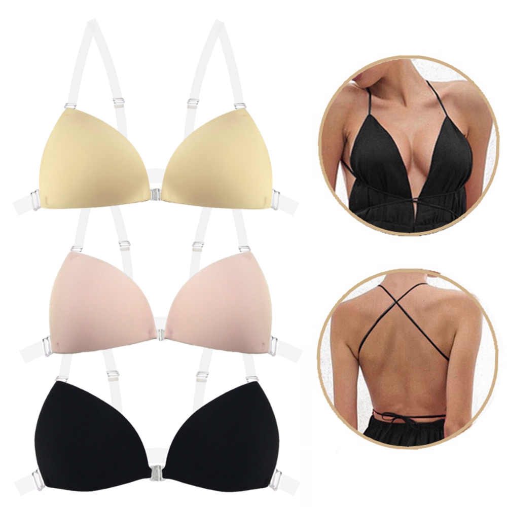 Nipple Cover Pasties - 여성용 스티키 브라, 백리스 웨딩드레스용 실리콘