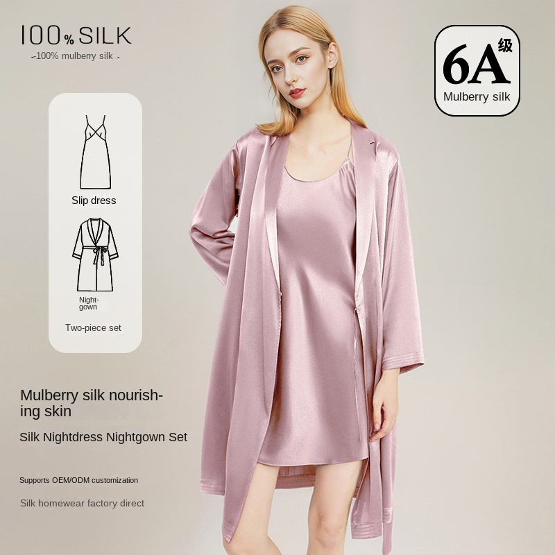 여성 우아한 100% 멀버리 실크 나이트드레스 로브 2 - Robe Silk Women 리뷰 및 가격