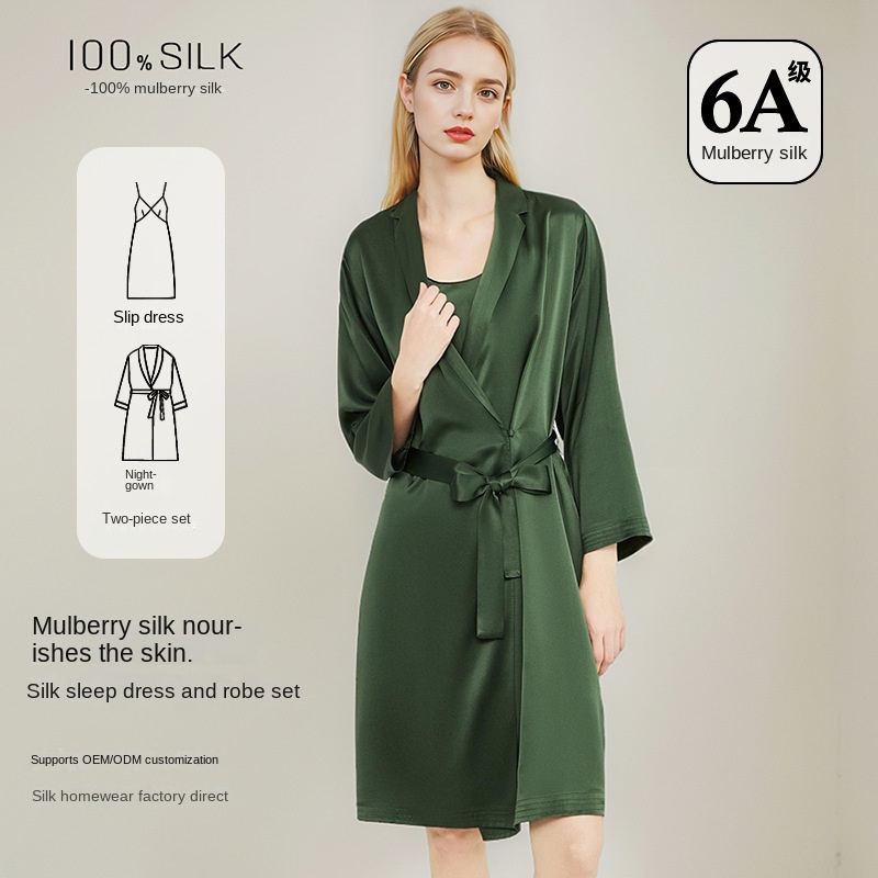 여성 우아한 100% 멀버리 실크 나이트드레스 로브 2 - Robe Silk Women 리뷰 및 가격