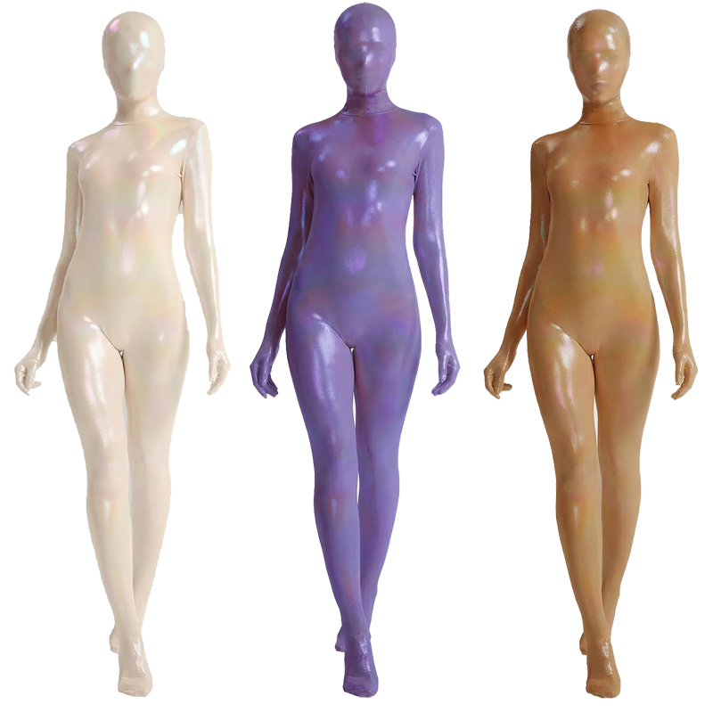 여성용 반짝이 그라데이션 젠타이 바디수트, 고탄력 광택 - Shapewear Bodysuit Firm 리뷰 및 가격