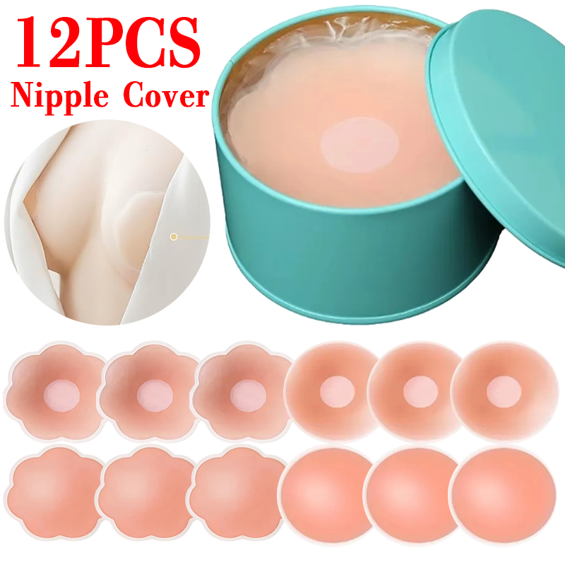 6/12개입 투명 셀프 접착식 가슴 패치 재사용 가능  - Nipple Cover Pasties 리뷰 및 가격